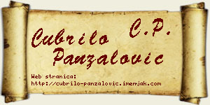 Čubrilo Panzalović vizit kartica